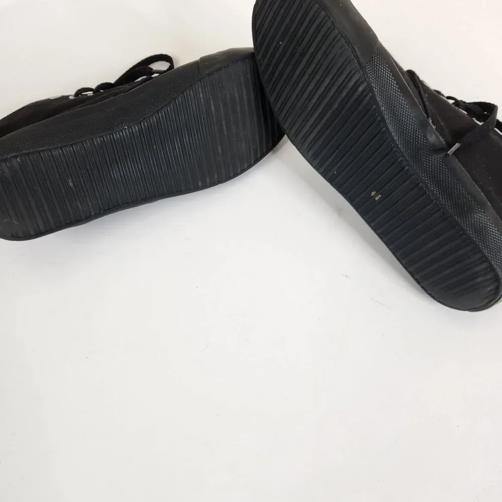 Bangs All Black Canvas Lace Up High Top Sneakers Womens 9